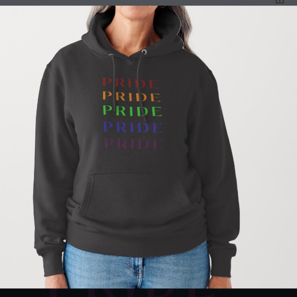 Show your pride and support with this colorful and cozy hoodie
